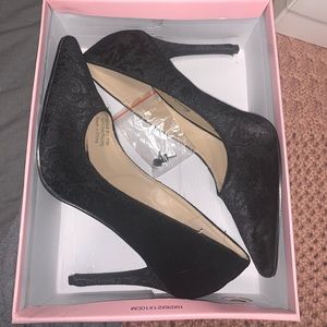 Penny Loves Kenny- Black Velvet Heels